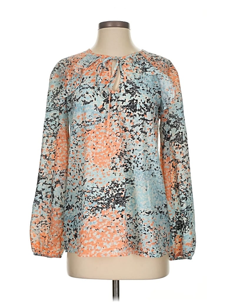 Pre-owned Bcbgmaxazria Long Sleeve Blouse In Blue