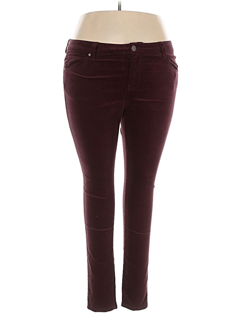Pre-owned Cabi Casual Pants In Burgundy