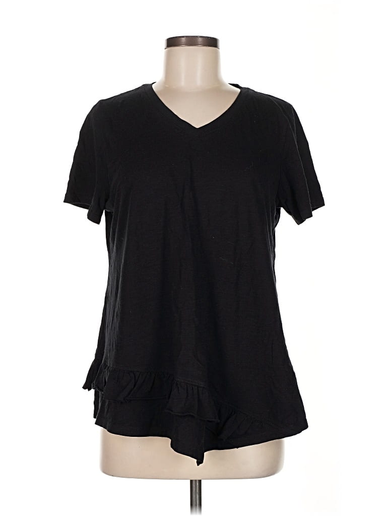 Pre-owned Logo By Lori Goldstein Short Sleeve T-shirt In Black