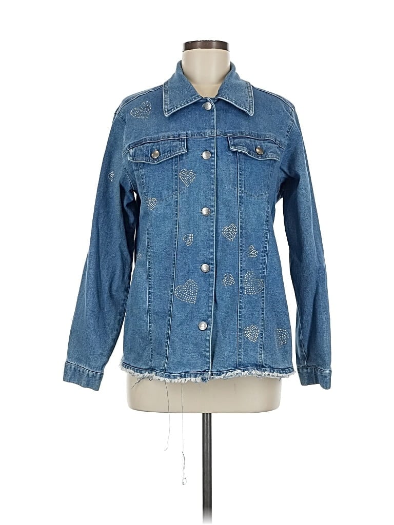 Pre-owned Quacker Factory Denim Jacket In Blue