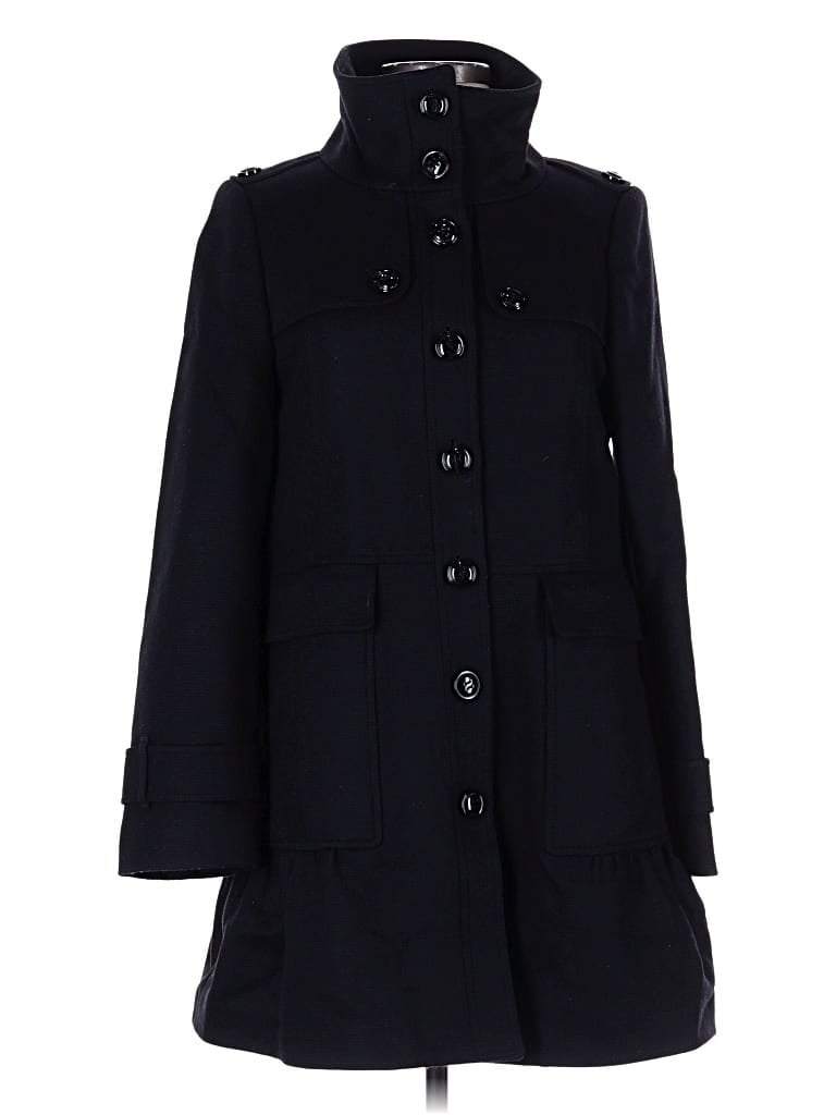 Pre-owned Burberry Wool Coat In Black