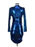 Zara Metallic Blue Cocktail Dress Size XS - photo 2