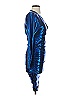 Zara Metallic Blue Cocktail Dress Size XS - photo 4