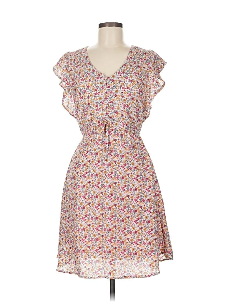 Pre-owned Monteau Casual Dress In White