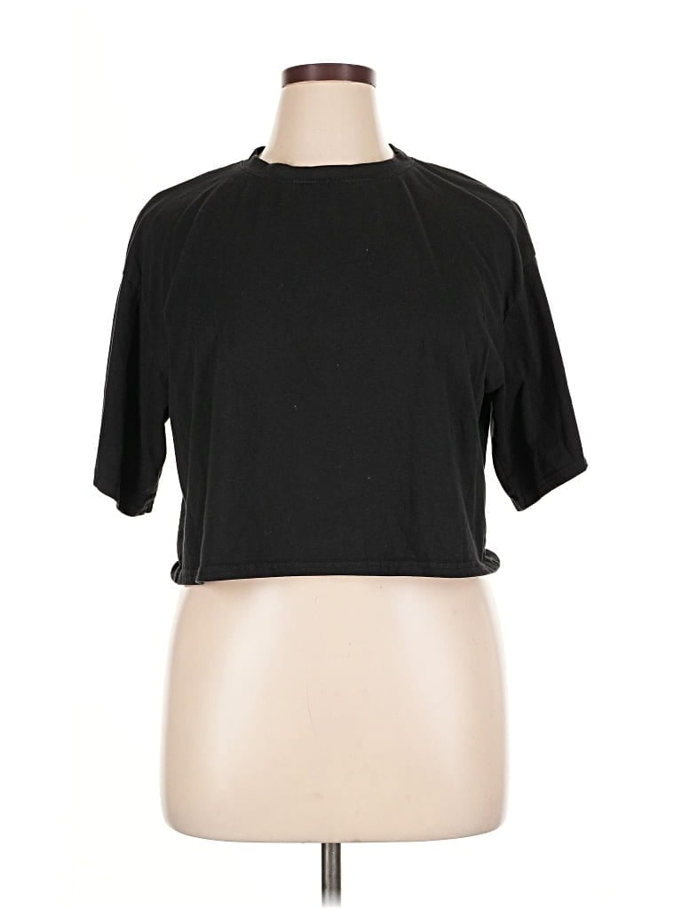 Pre-owned Unbranded Short Sleeve T-shirt In Black