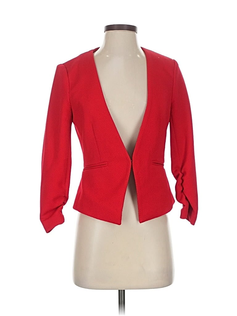 Pre-owned Amanda + Chelsea Blazer Jacket In Red