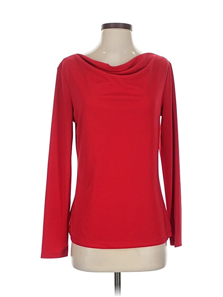 DKNYC Pre-owned Long Sleeve Top Red Cowl Neck Tops