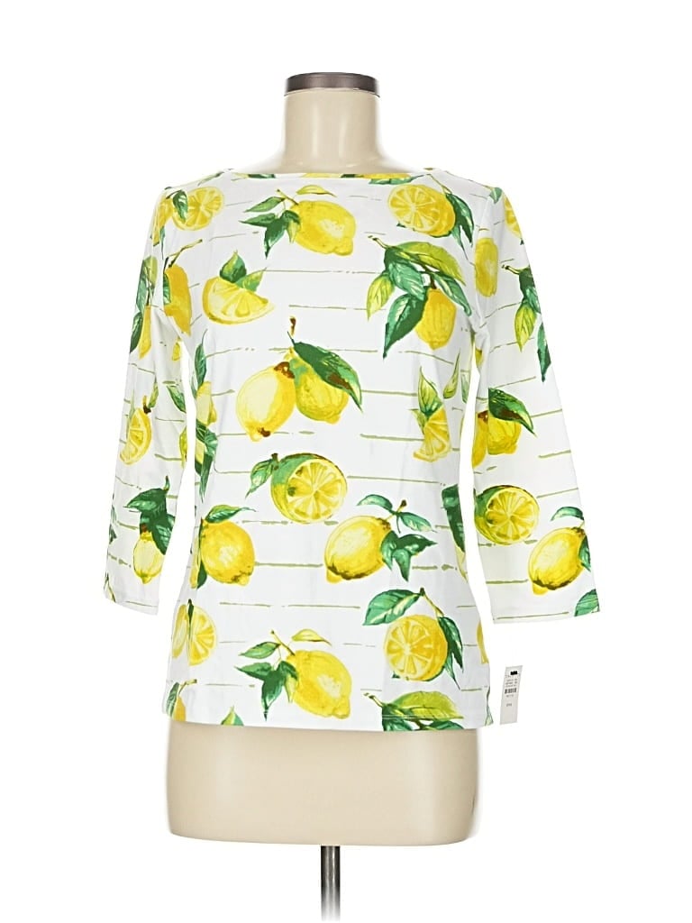 Talbots 3/4 Sleeve Blouse In Multi