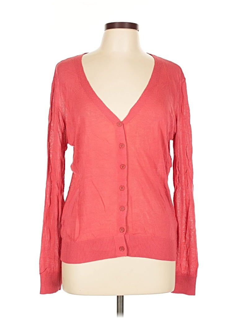 Pre-owned Lularoe Cardigan Sweater In Red