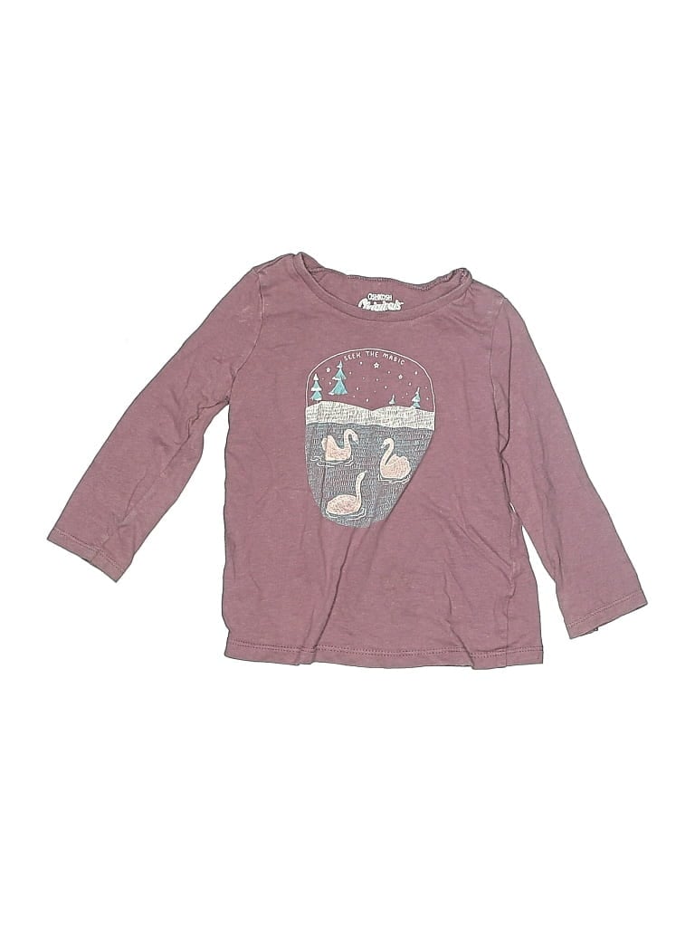 Pre-owned Oshkosh B'gosh Kids' Long Sleeve T-shirt In Pink