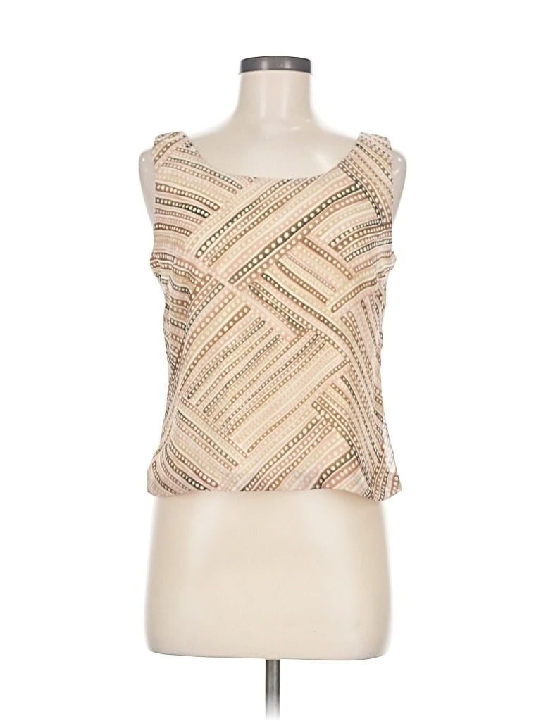 Pre-owned Dressbarn Sleeveless Blouse In Brown