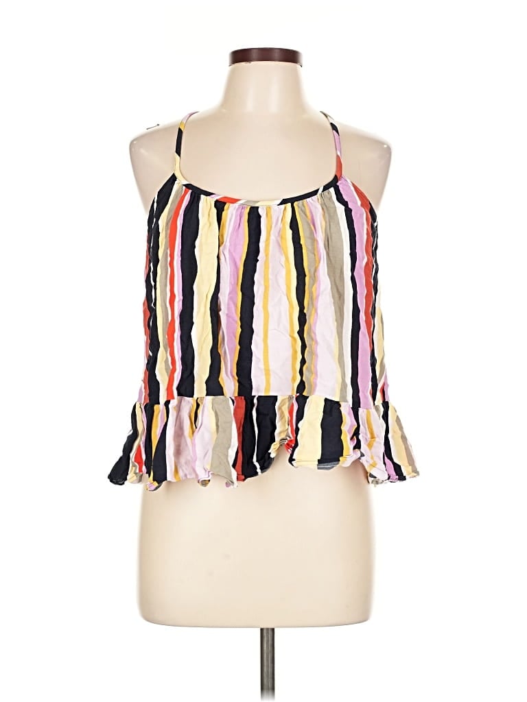 Pre-owned Ann Taylor Loft Sleeveless Blouse In Yellow