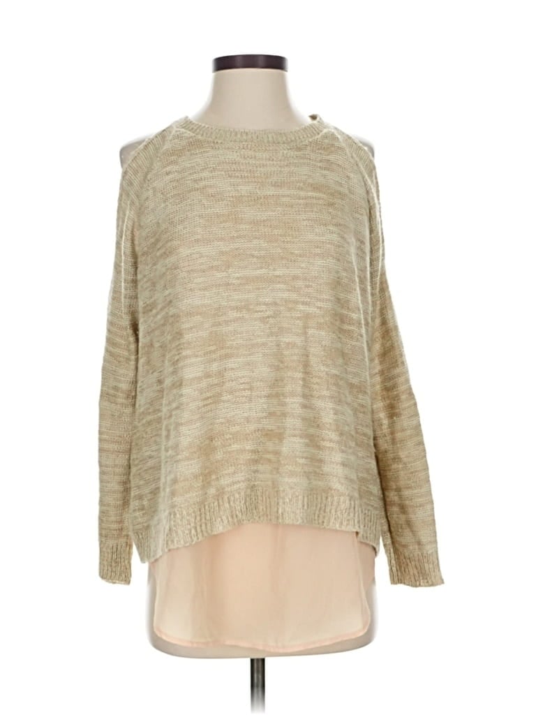 Pre-owned She + Sky Pullover Sweater In Brown