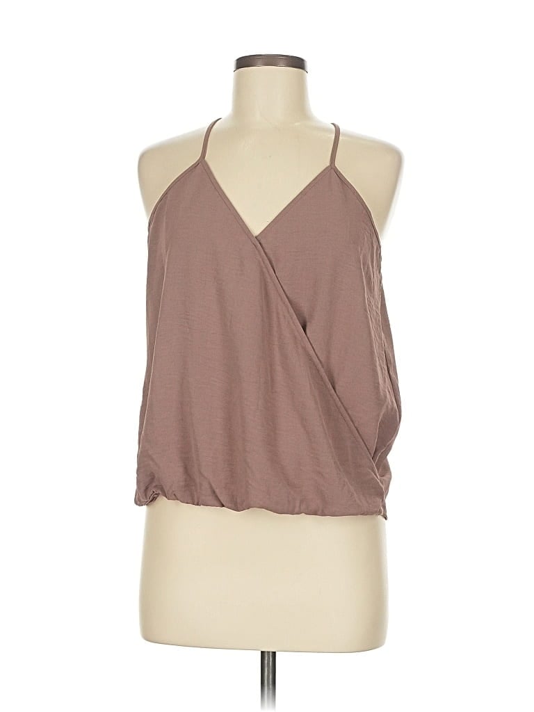 OLIVE & OAK Pre-owned Sleeveless Blouse In Brown