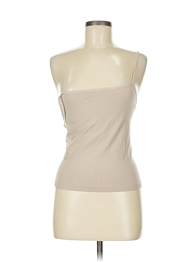 A NEW DAY Pre-owned Tube Top Tan Strapless Neckline Tops In Brown