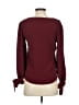 CeCe Burgundy Long Sleeve Blouse Size XS - photo 2