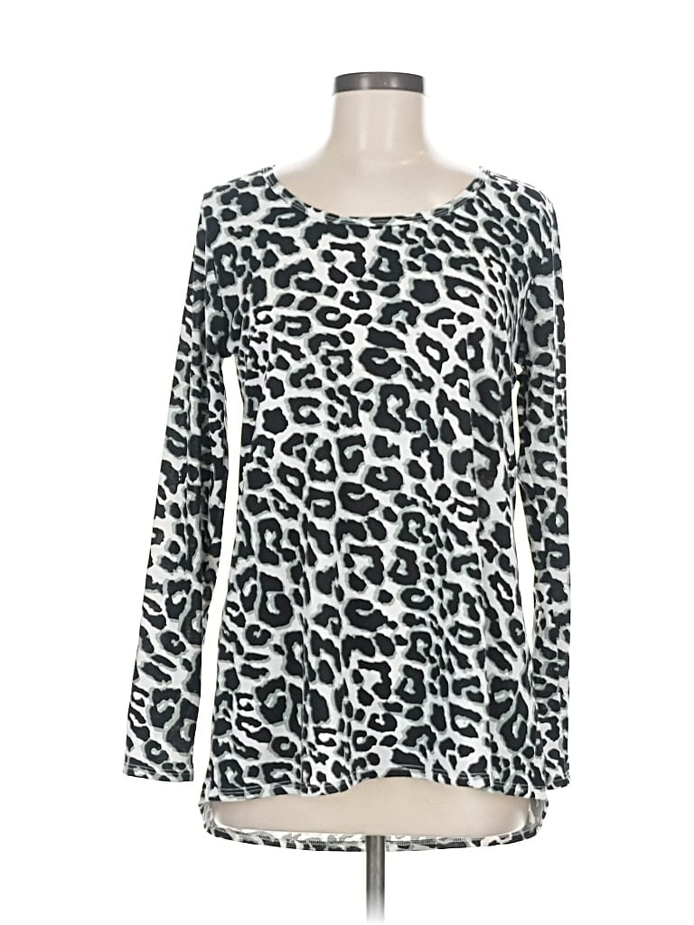 Pre-owned Lularoe Long Sleeve T-shirt In Silver