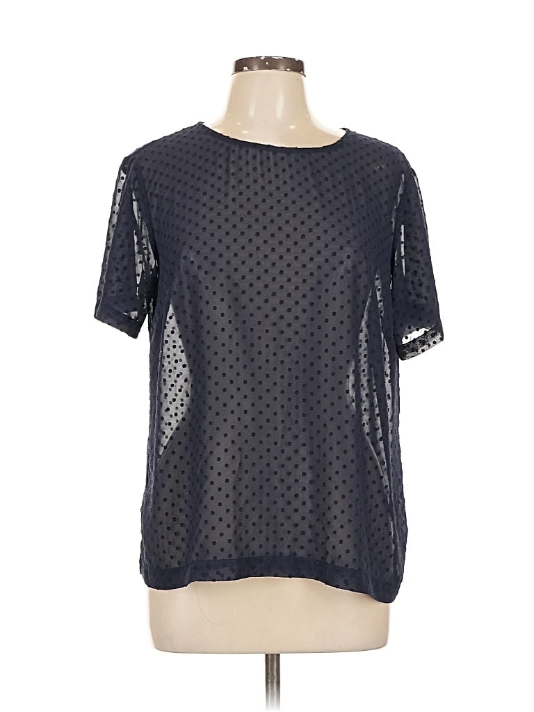 Pre-owned A New Day Short Sleeve Top Black Crew Neck Tops