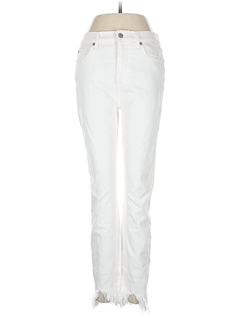 Pre-owned 7 For All Mankind Jeans In White