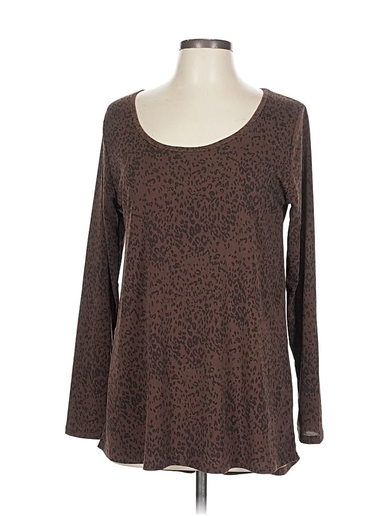 Pre-owned Lularoe Long Sleeve T-shirt In Brown