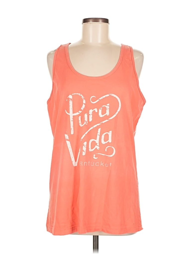 LOS ANGELES APPAREL Pre-owned Sleeveless T-shirt In Orange