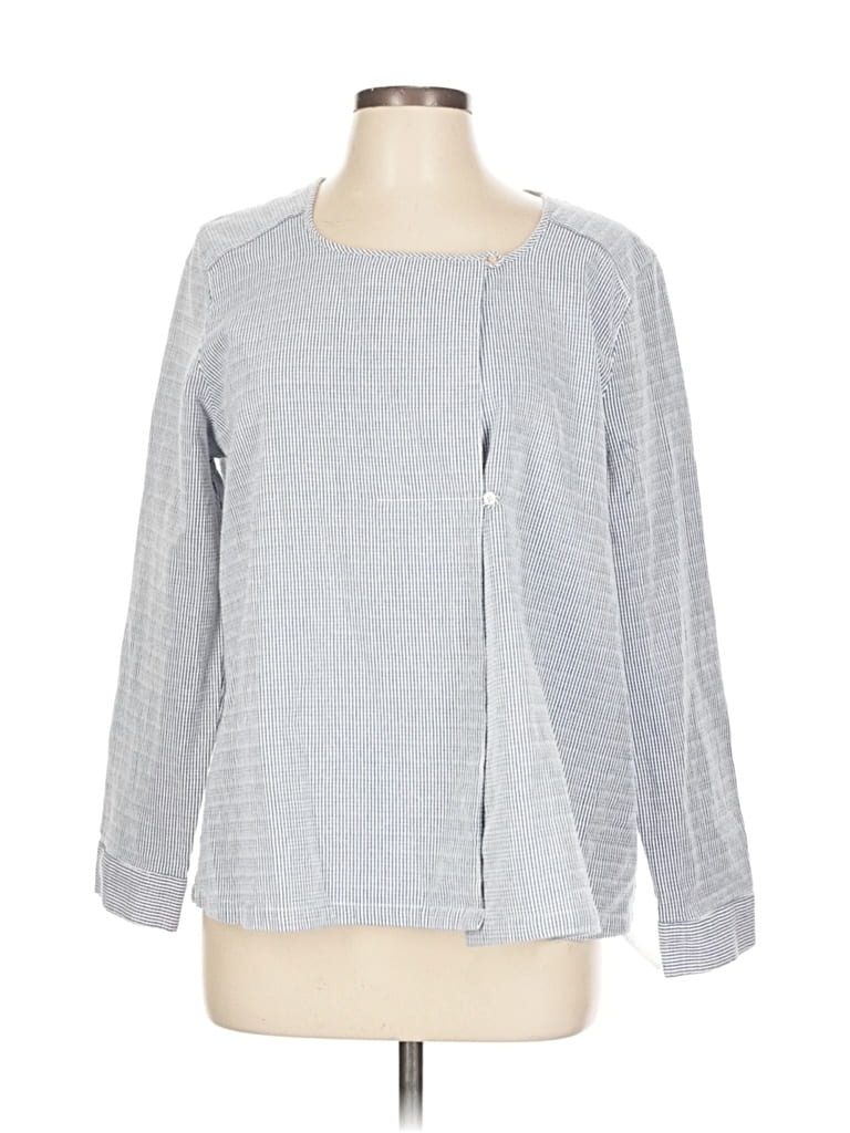 Poetry Long Sleeve Blouse In Gray
