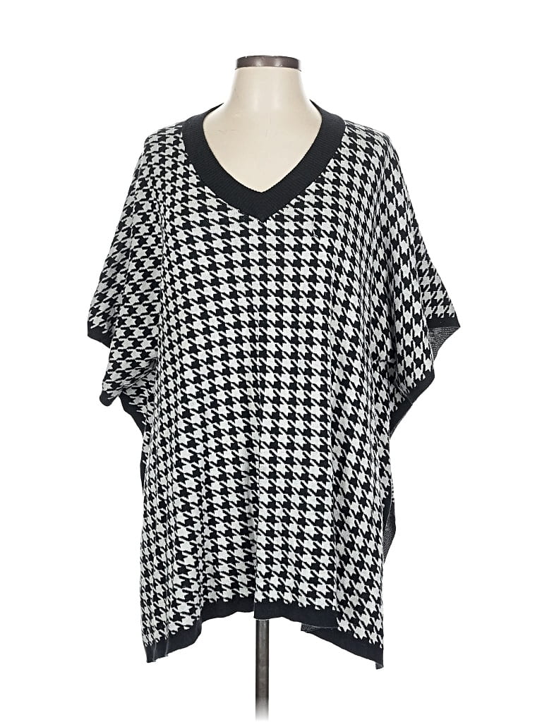 Pre-owned Talbots Outlet Poncho In Black