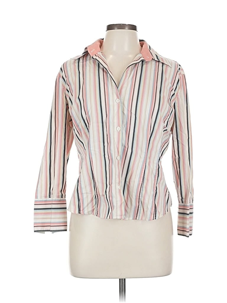 Click to view more detailed imagery on our partner's website Pre-owned New York And Company 3/4 Sleeve Blouse In White