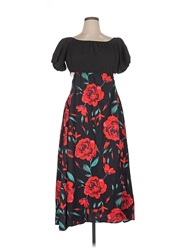 Pre-owned Shein Curve Casual Dress In Black