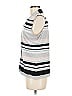 Calvin Klein Stripes Black Silver Sleeveless Blouse Size M - photo 5