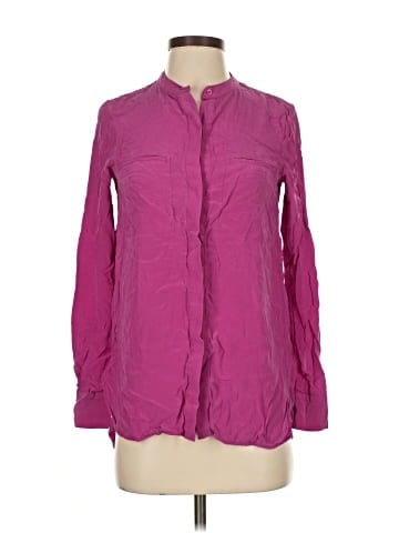 Vince. Long Sleeve Silk Top (view 1)