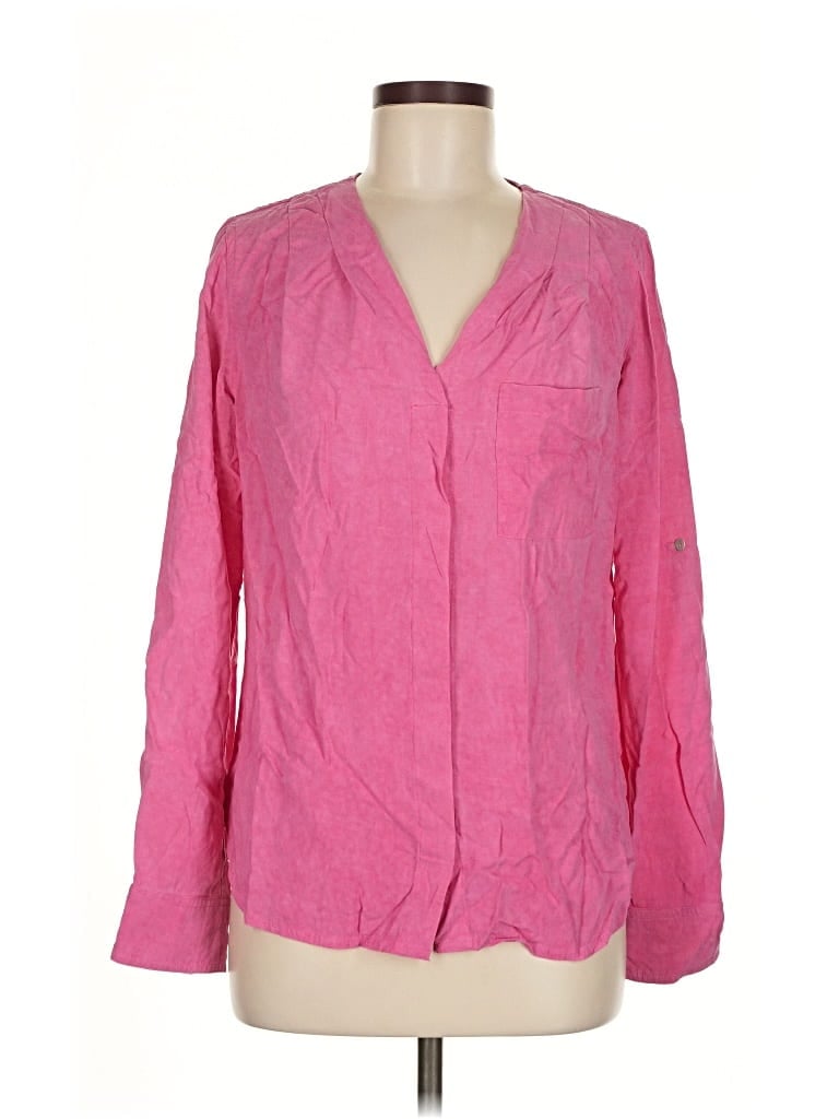 Pre-owned Kut From The Kloth Long Sleeve Blouse In Pink