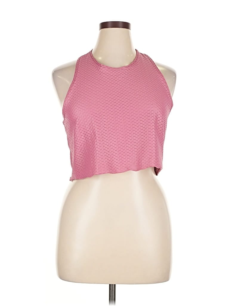 Click to view more detailed imagery on our partner's website Pre-owned Koral Tank Top Pink Halter Neckline Tops