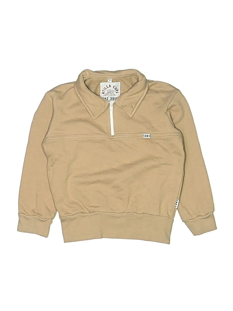 Pre-owned Assorted Brands Kids' Zip Up Hoodie In Brown