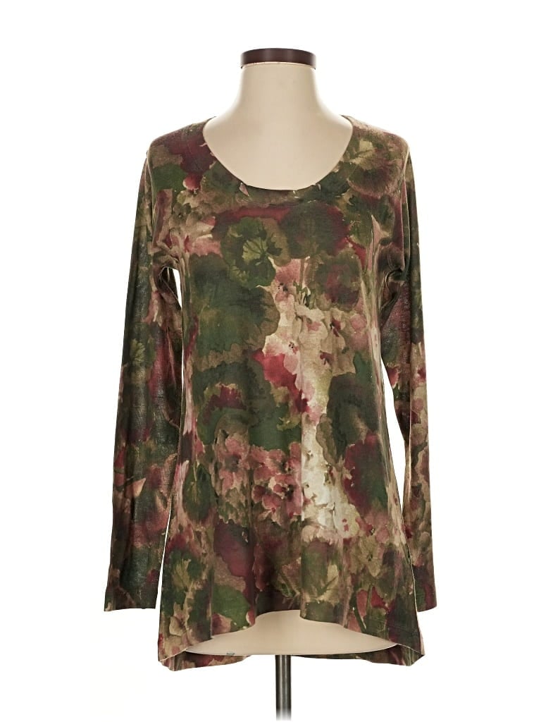 Pre-owned Soft Surroundings 3/4 Sleeve T-shirt In Brown