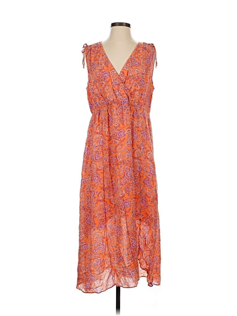 Pre-owned Jjill Casual Dress In Orange
