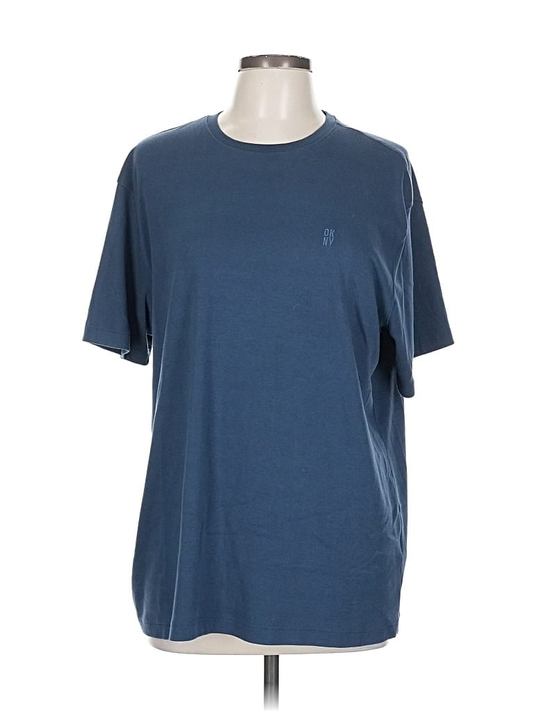Pre-owned Dkny Short Sleeve T-shirt In Blue