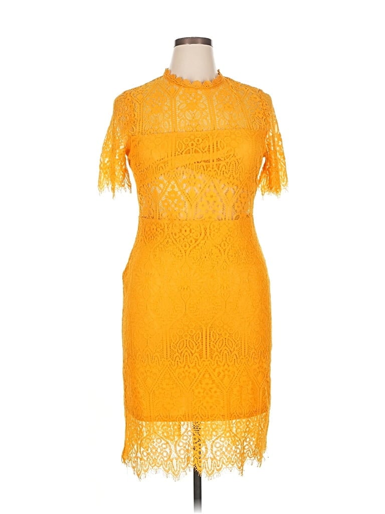 Pre-owned Lulus Cocktail Dress In Yellow