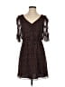 Eliot 100% Silk Paisley Brown Casual Dress Size 4 - photo 1