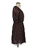 Eliot 100% Silk Paisley Brown Casual Dress Size 4 - photo 4