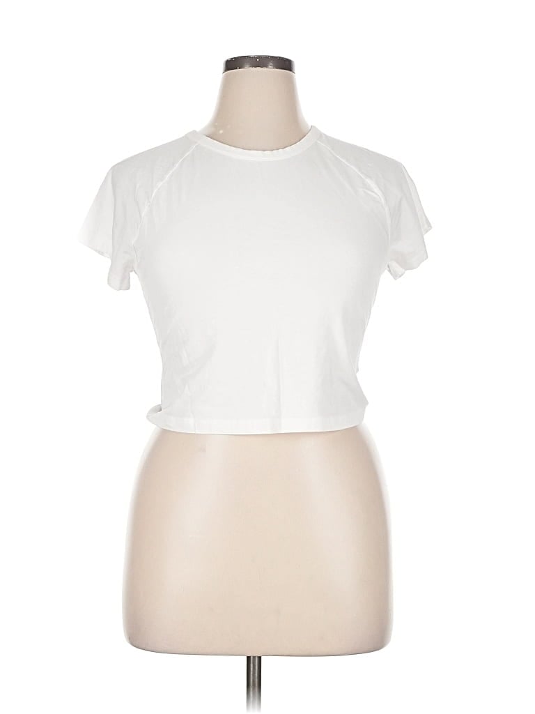 Pre-owned Victoria's Secret Pink Short Sleeve T-shirt In White