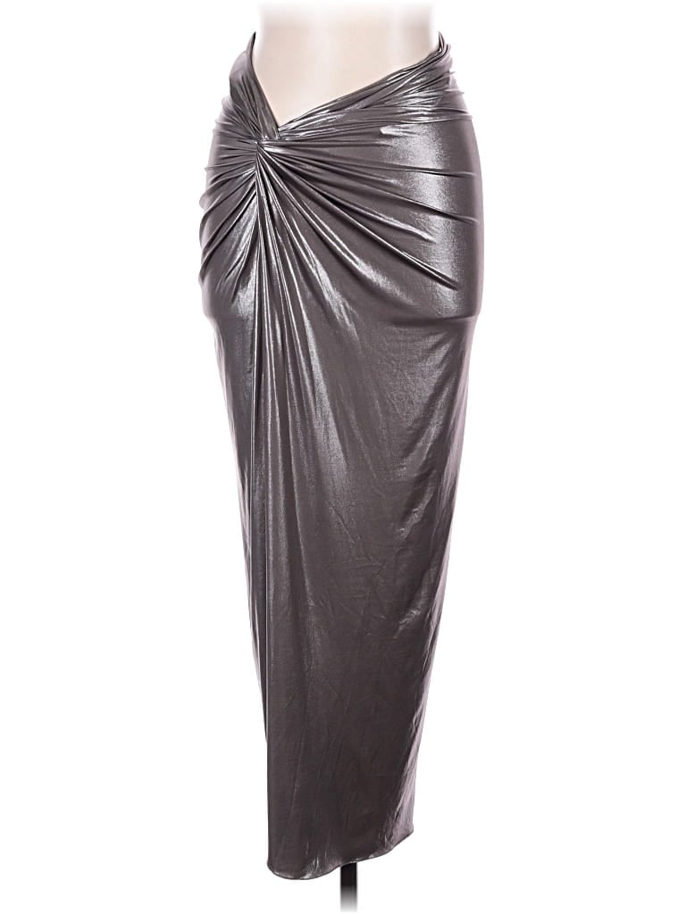 Pre-owned Lapointe Faux Leather Skirt In Brown
