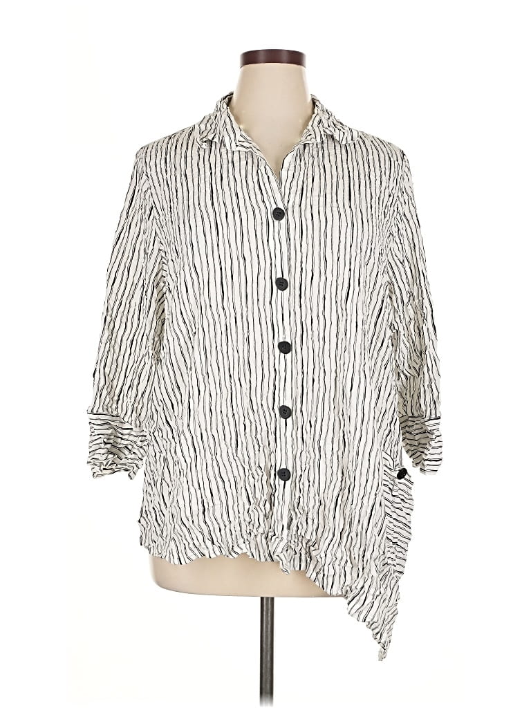 LIV Pre-owned 3/4 Sleeve Blouse In White