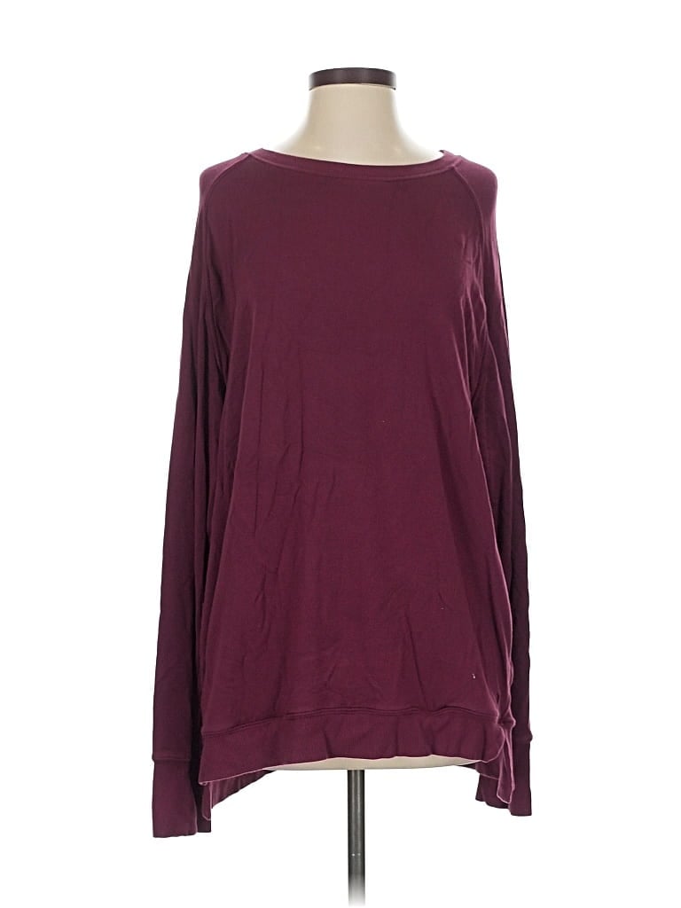 Pre-owned Tavi Pullover Sweater In Burgundy