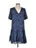 Express 100% Polyester Polka Dots Blue Casual Dress Size S - photo 1