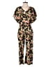 Kensie Tropical Black Jumpsuit Size S - photo 1