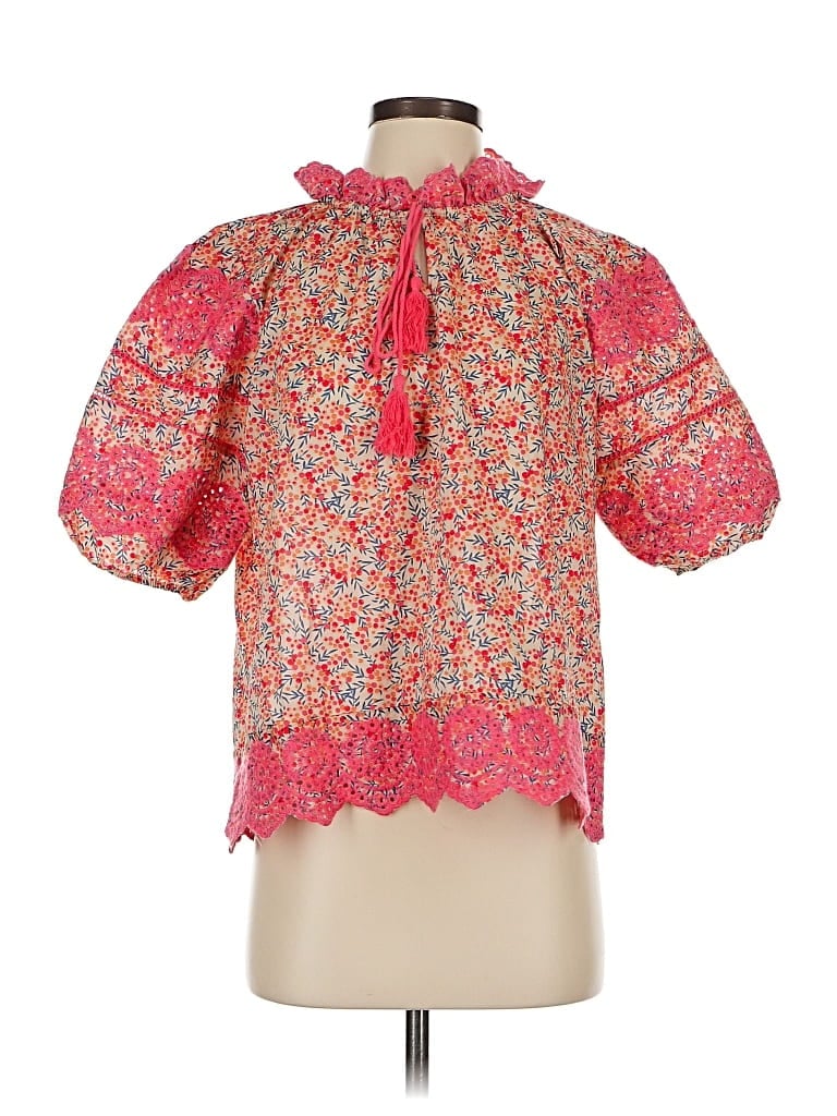 Sundance Short Sleeve Blouse In Pink