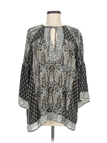 Tolani 3/4 Sleeve Silk Top (view 1)