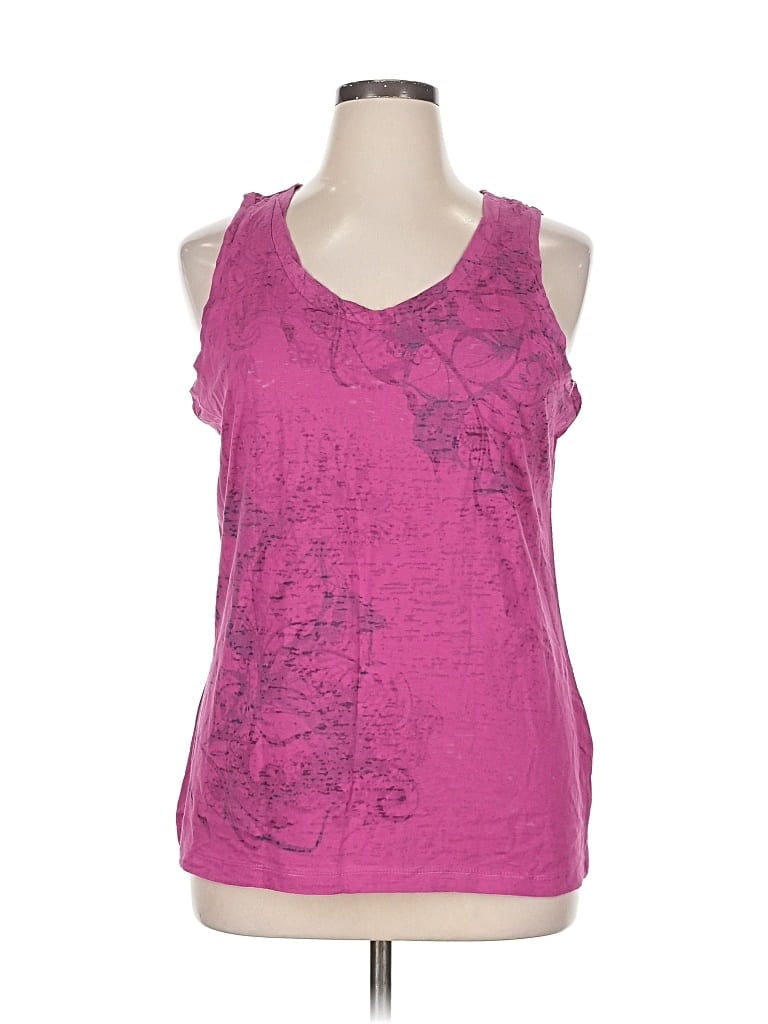 Pre-owned Sonoma Life + Style Tank Top Pink Halter Neckline Tops