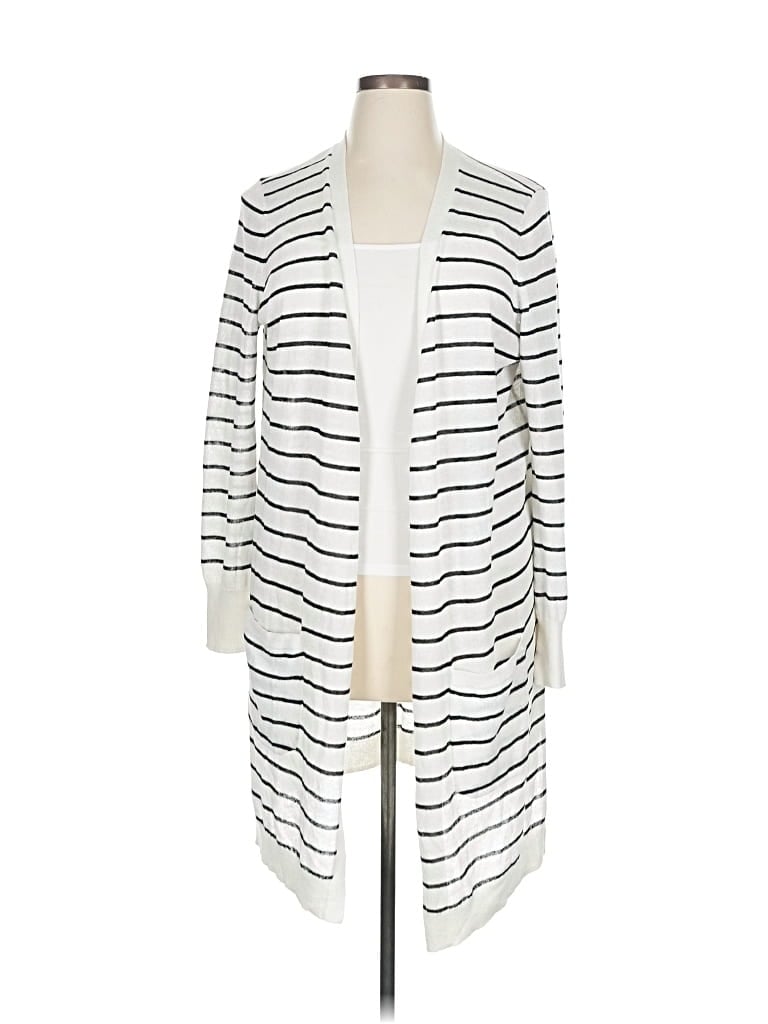 Pre-owned Halogen Cardigan Sweater In White
